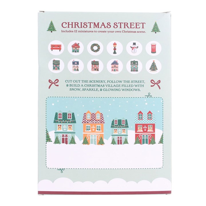Festive Christmas street scene advent calendar