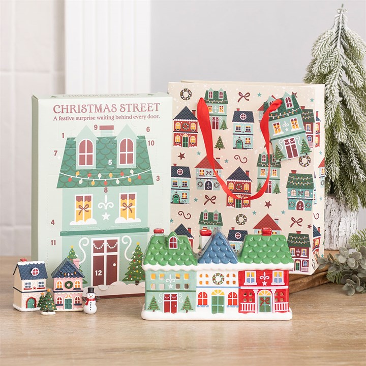 Christmas advent calendar village display