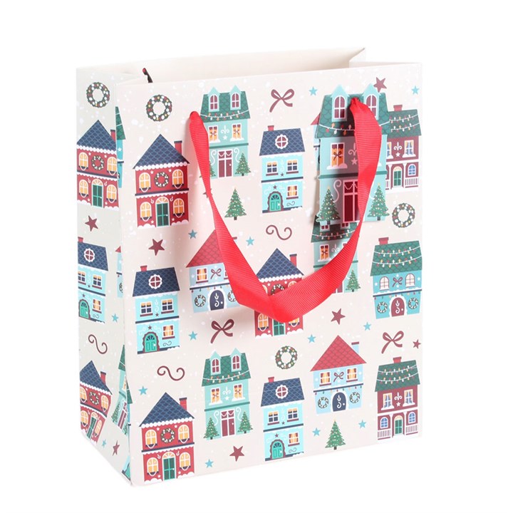 Christmas Street Print Gift Bag N/A