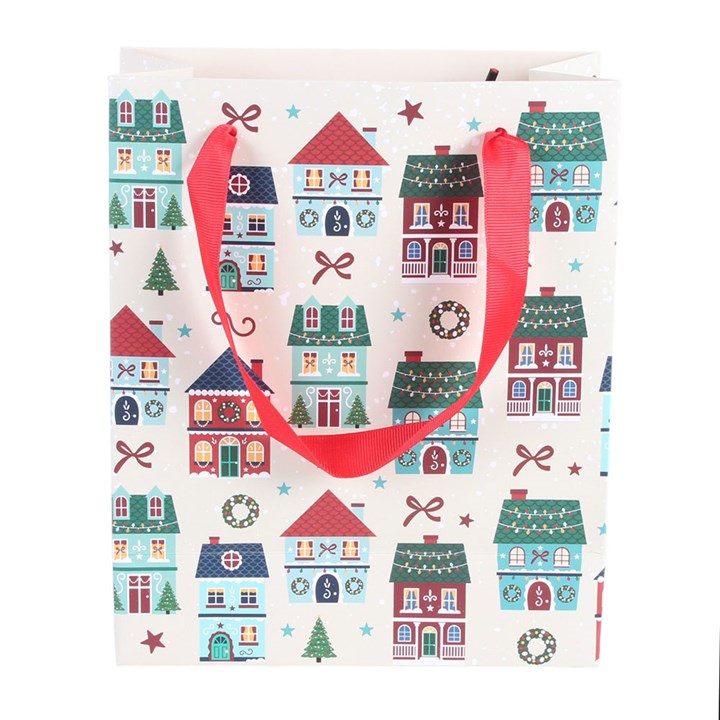 Christmas Street Print Gift Bag N/A