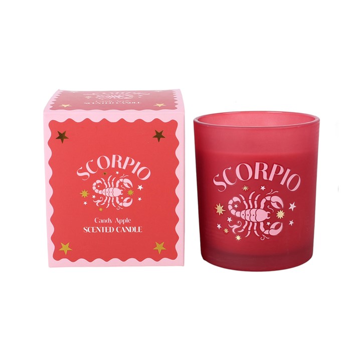 Zodiac Zest Scorpio Candy Apple Candle N/A