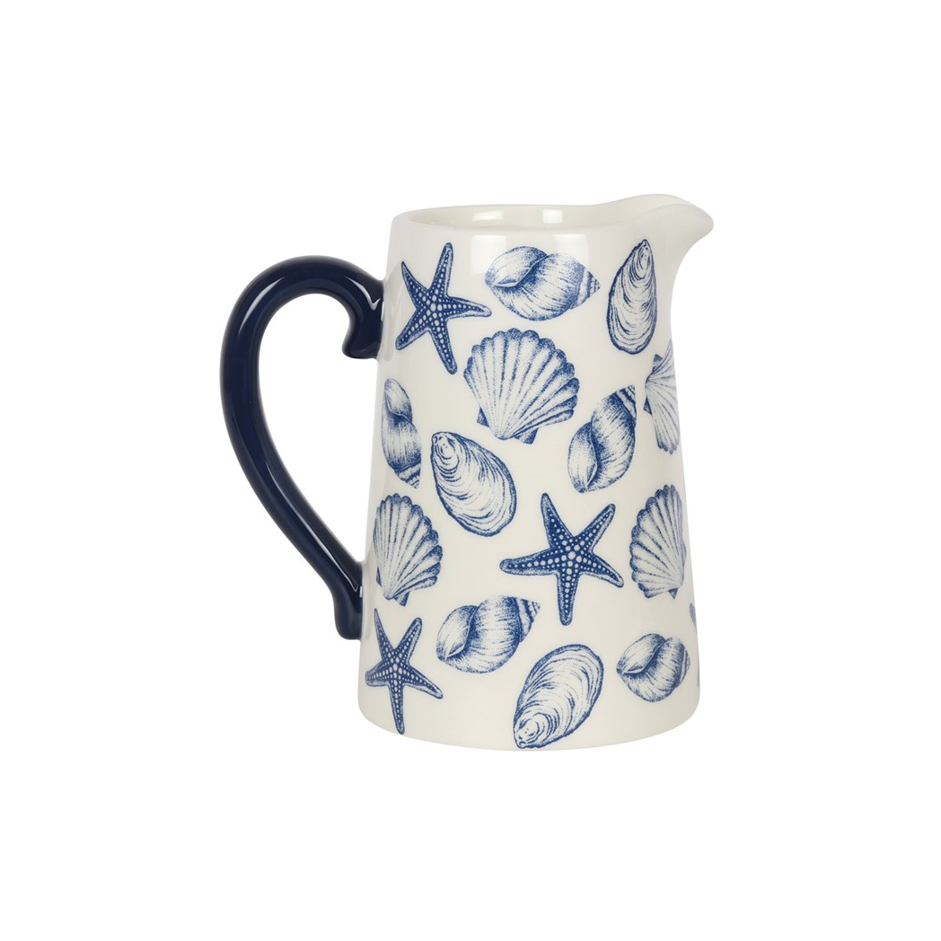17cm seashell ceramic flower jug