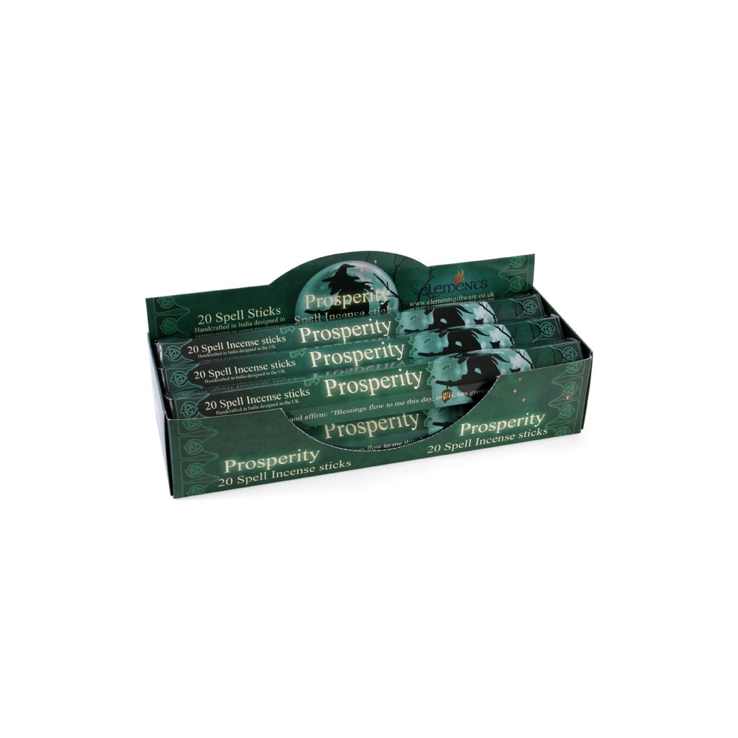 Set of 6 Packets of Prosperity Spell Incense Sticks by Lisa Parker N/A