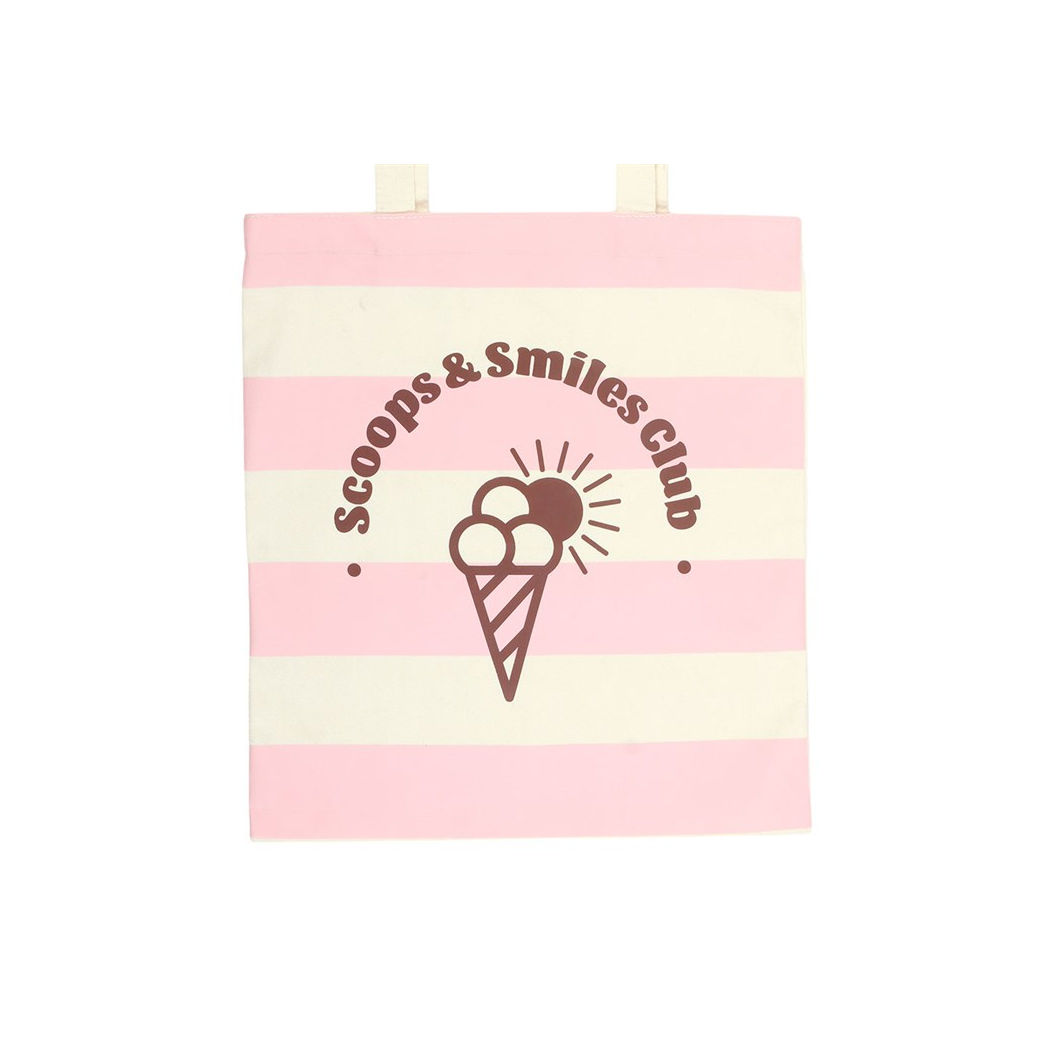 Pink Scoops & Smiles Club Polycotton Tote Bag N/A