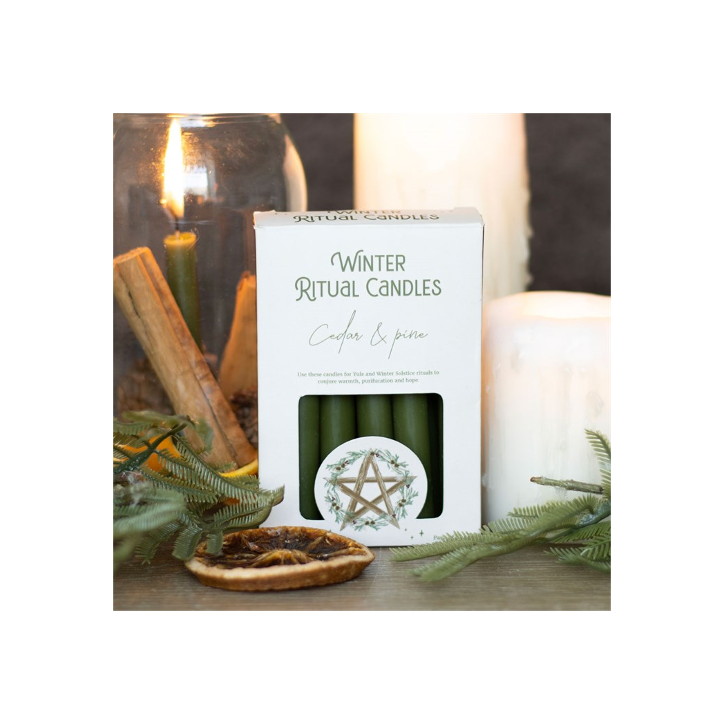 Cedar & Pine Winter Ritual Spell Candles N/A