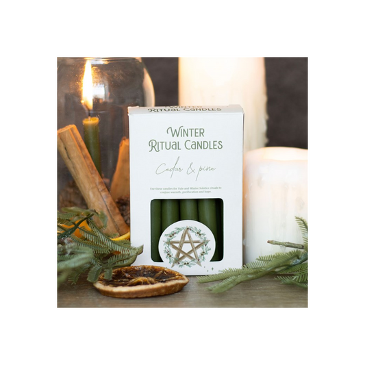 Cedar & Pine Winter Ritual Spell Candles N/A