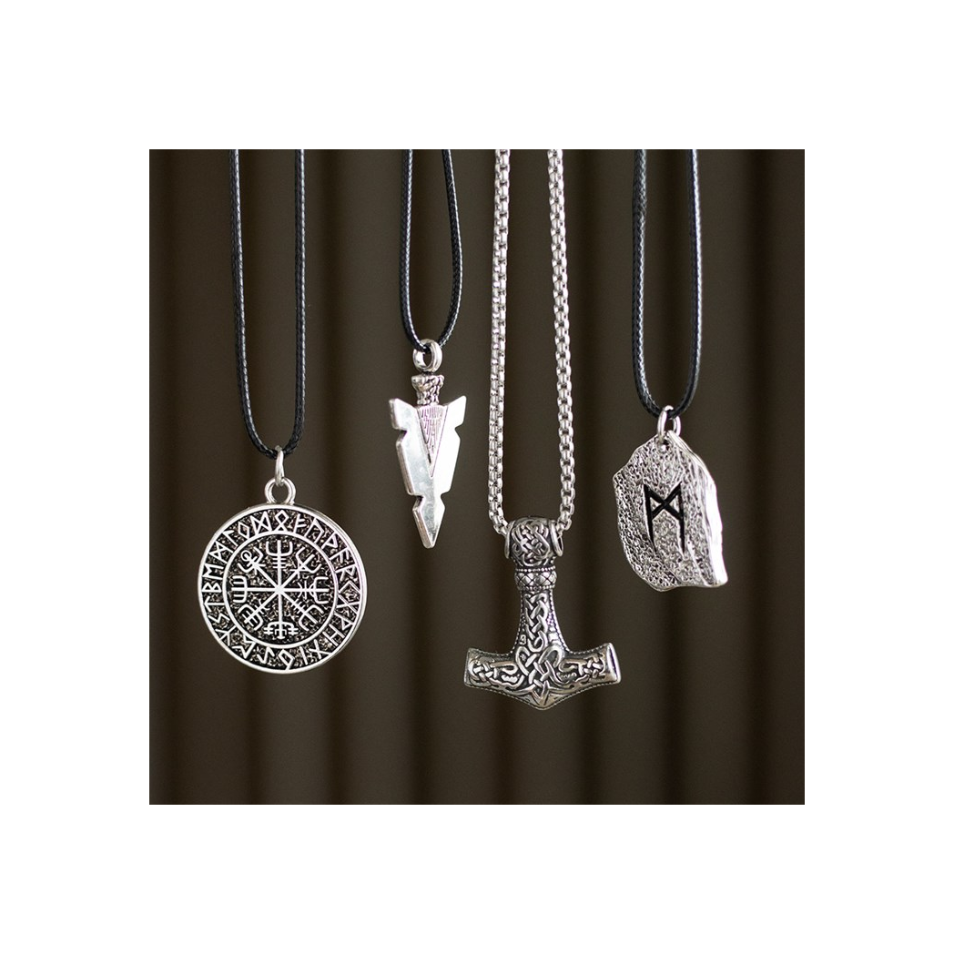 Arrowhead of Strength Viking Cord Necklace N/A