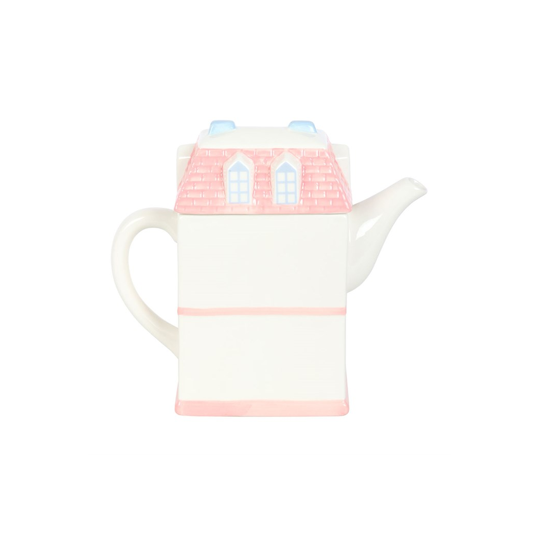 Pastel House Shaped Teapot N/A