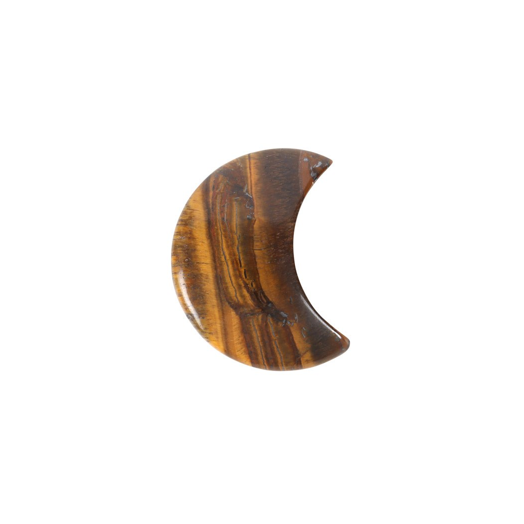 Out Of This World Tiger's Eye Crystal Moon Greeting Card N/A