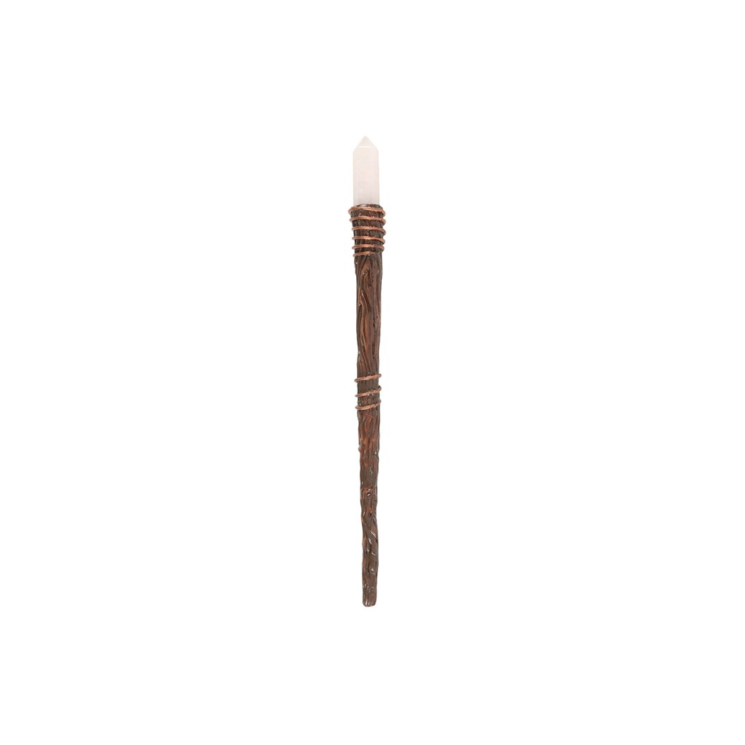 Thin Energy Clearing Aura Quartz Crystal Wand N/A