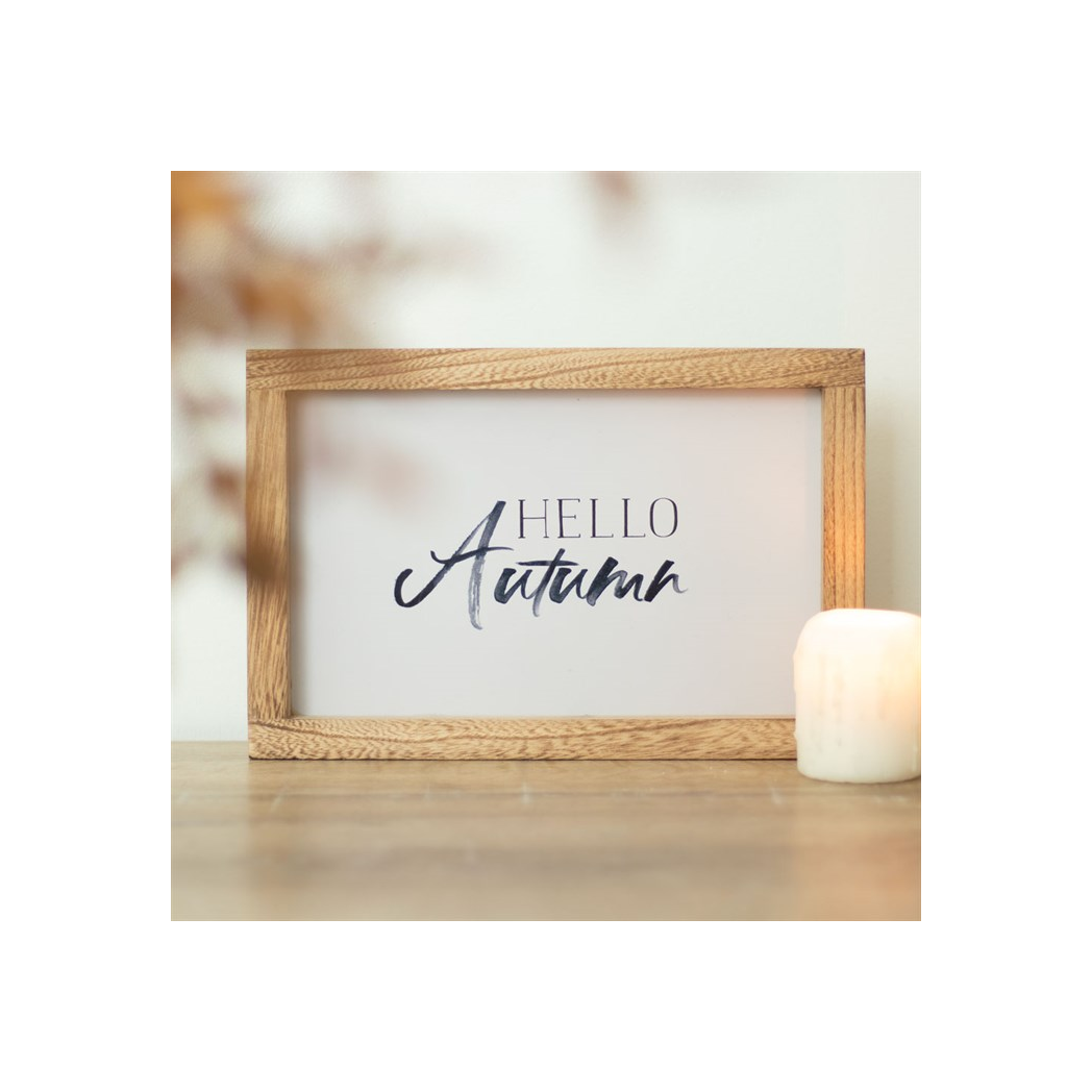Hello Autumn Wooden Frame Sign N/A