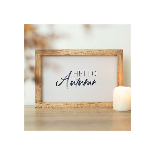 Hello Autumn Wooden Frame Sign N/A