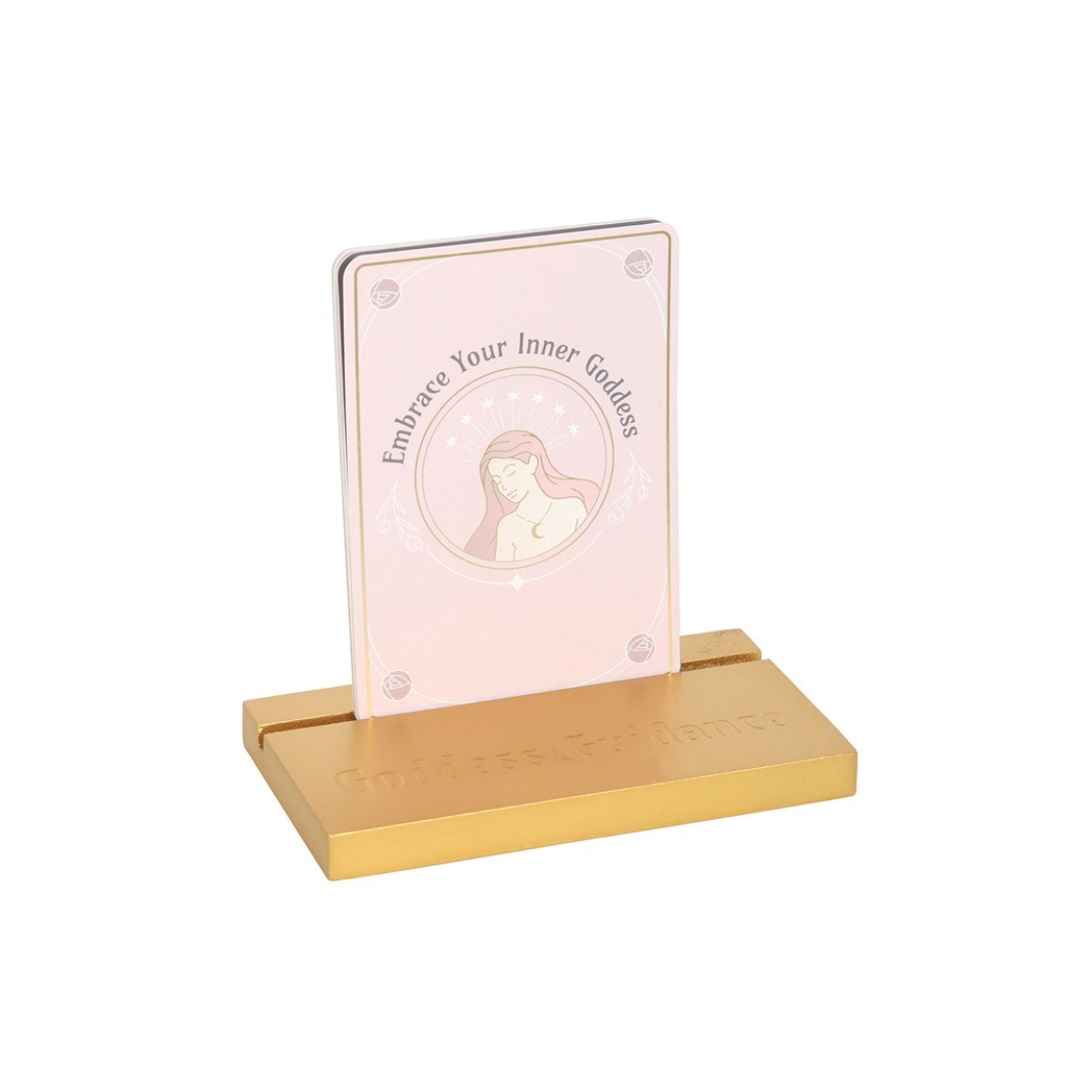 Goddess Energy Affirmation Cards with Wooden Stand N/A