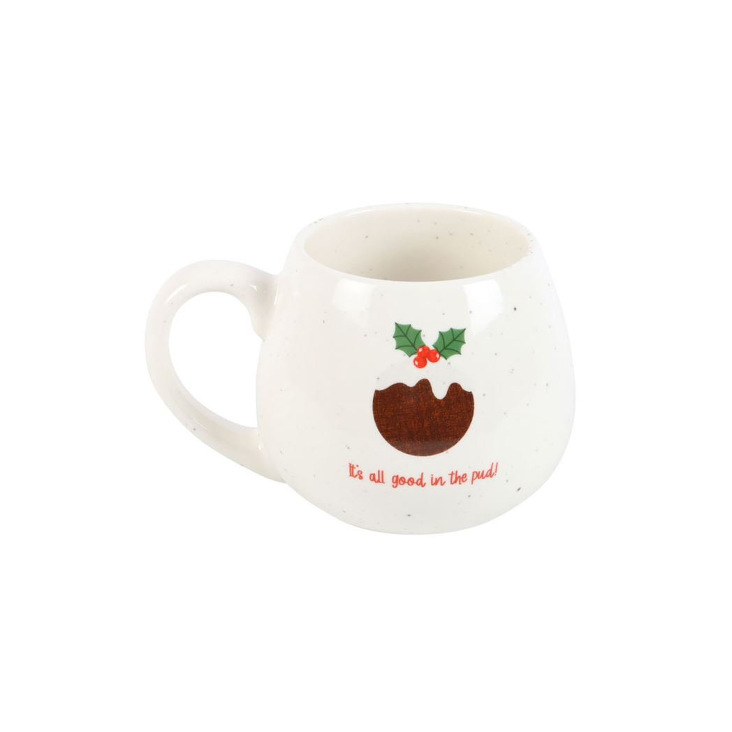 All Good in the Pud Rounded Christmas Mug N/A