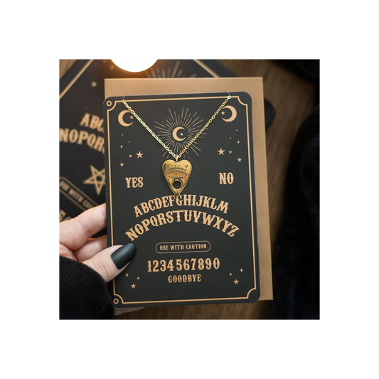 Talking Board Planchette Necklace Greeting Card N/A