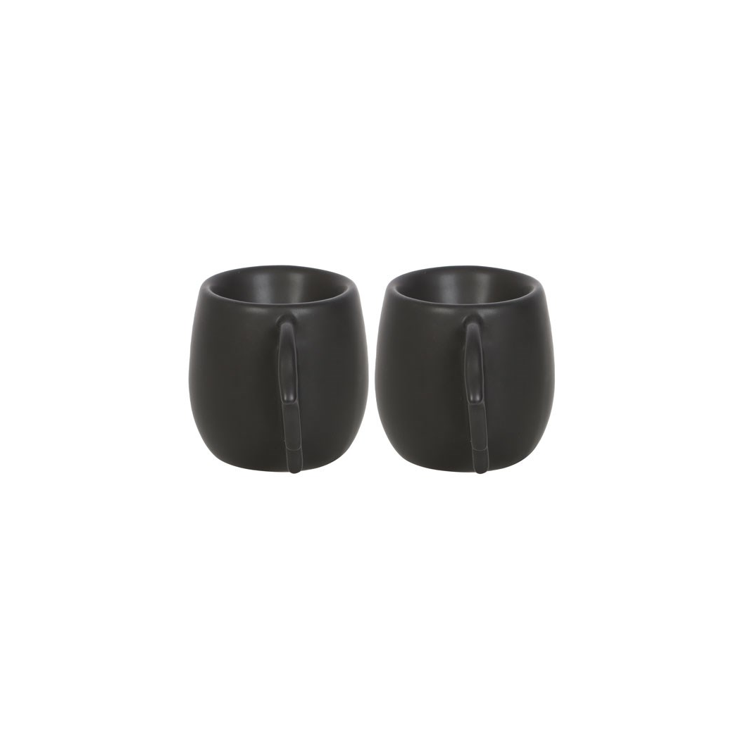 Pair of gothic black bat wing egg cups