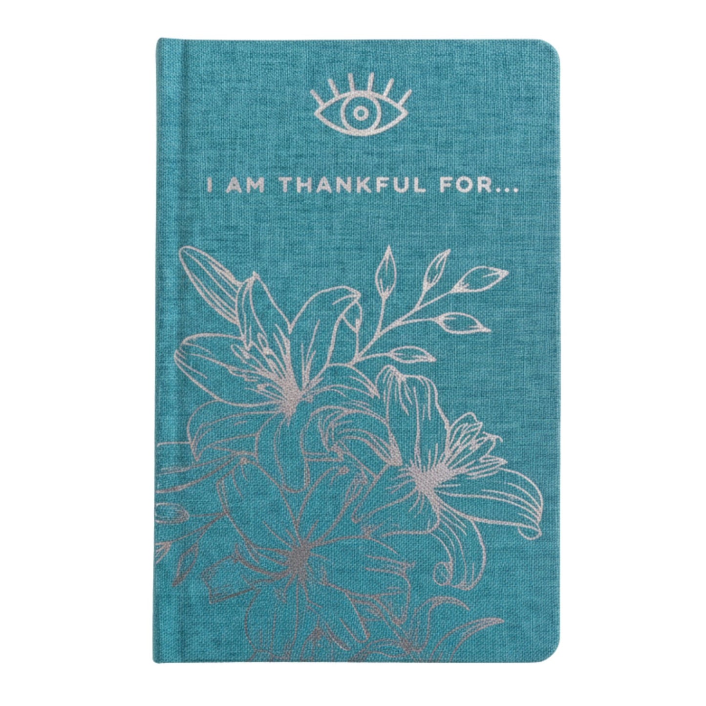 Blue Gratitude Journal with Silver Lining - 120 pages - I am Thankful For AW Dropship UK