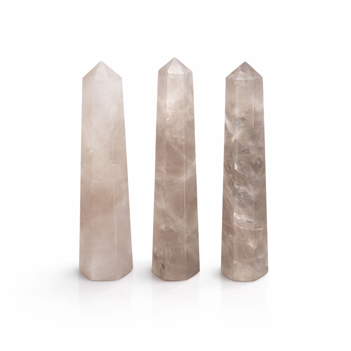 Gemstone Six Face Obelisk Point approx 11cm - Smoky Quartz AW Dropship UK
