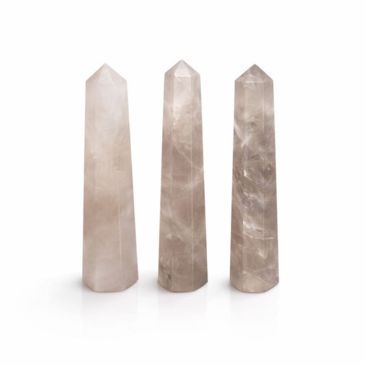 Gemstone Six Face Obelisk Point approx 11cm - Smoky Quartz AW Dropship UK
