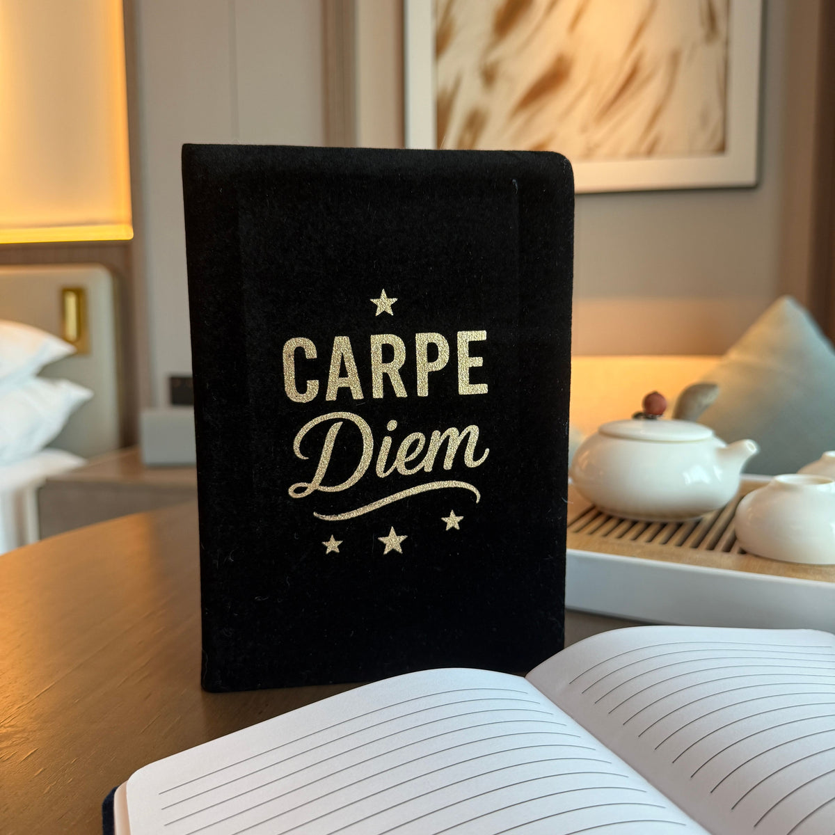 Black Velvet Notebook - 80 pages - Carpe Diem AW Dropship UK