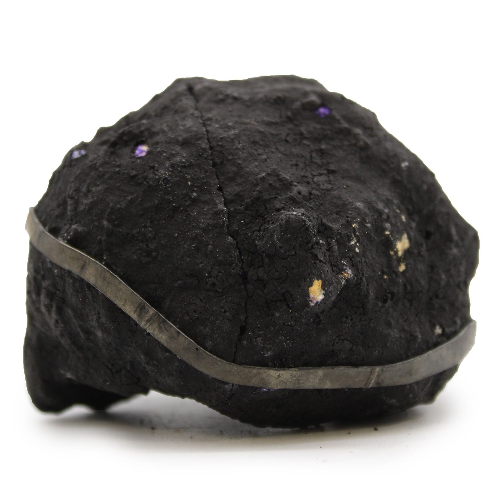 Coloured Calsite Geodes - Black Rock - Purple AW Dropship UK