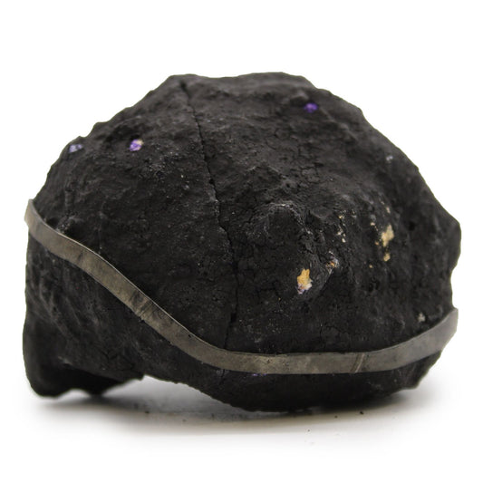 Coloured Calsite Geodes - Black Rock - Purple AW Dropship UK