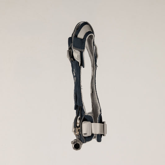 PAW - XS (2-4Kg) Dog Step-in Guardian Harness with Reflective Mesh - Rock Grey - Black Obsidian Charm AW Dropship UK