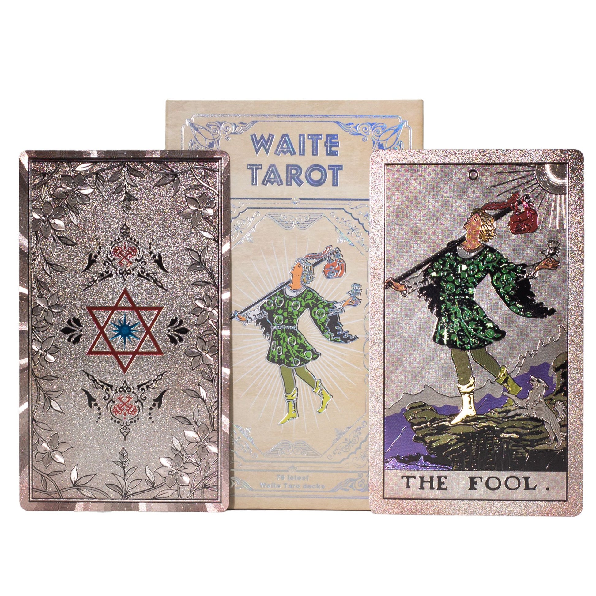 Silver Foil Waite Tarot Card Set - with booklet AW Dropship UK