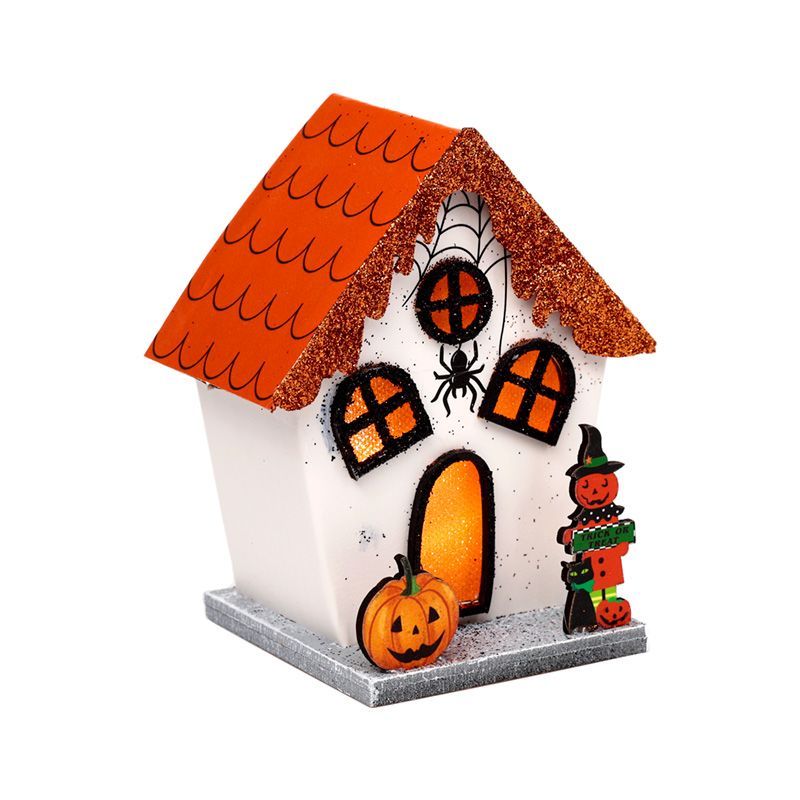 Spooky Spider Pumpkin House Halloween LED Decoration AW Dropship UK