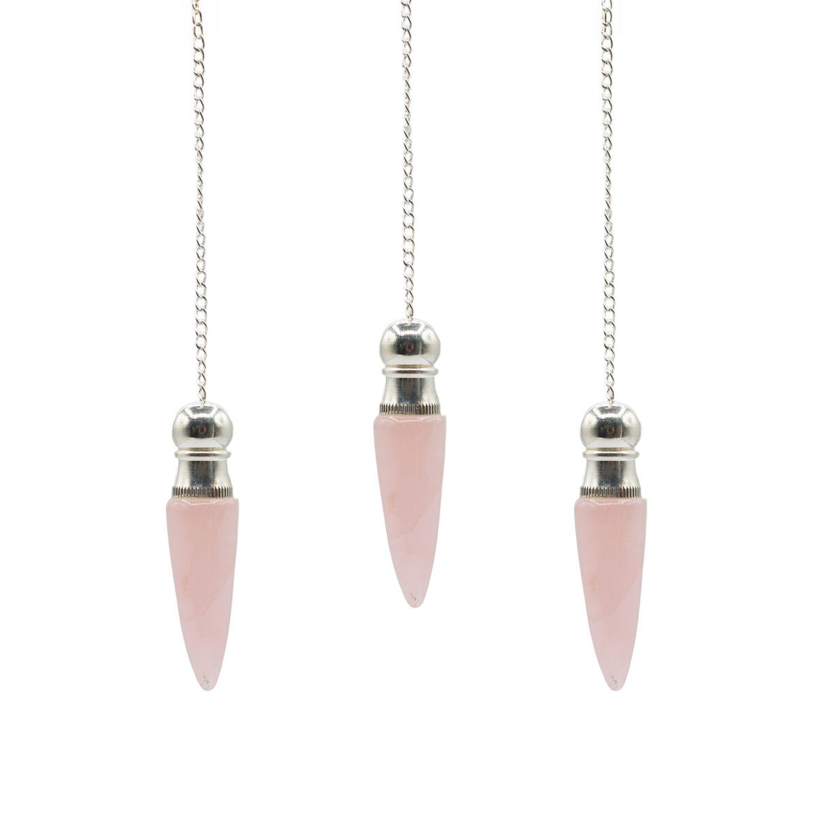Secret Cavity Discovery of Truth Pendulum - Rose Quartz - Silver Plated AW Dropship UK