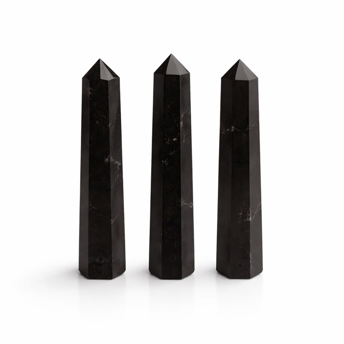 Gemstone Six Face Obelisk Point approx 11cm - Black Tourmaline AW Dropship UK