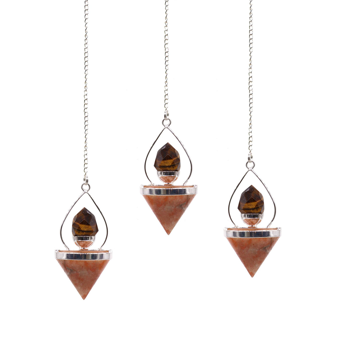 Gemstone Lantern of Life Pendulum - Sunstone & Tigereye AW Dropship UK