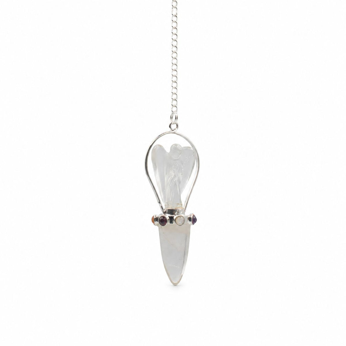 Celestial Guide - Two Piece Angel Pendulum - Chakra Band - Clear Quartz AW Dropship UK