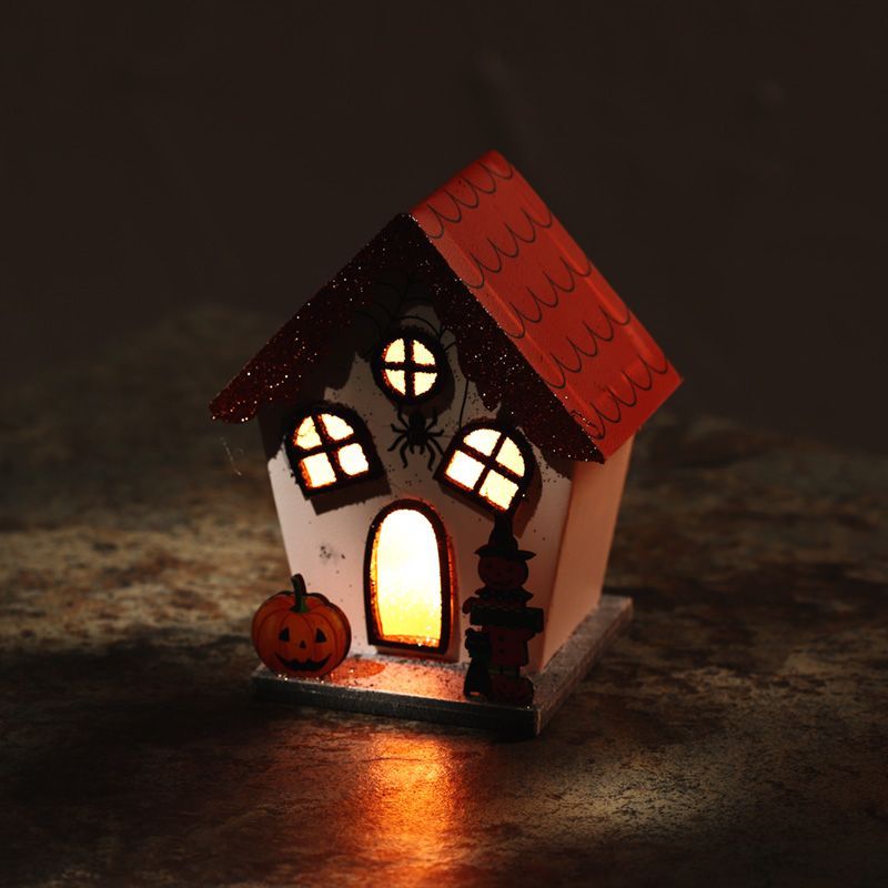 Spooky Spider Pumpkin House Halloween LED Decoration AW Dropship UK