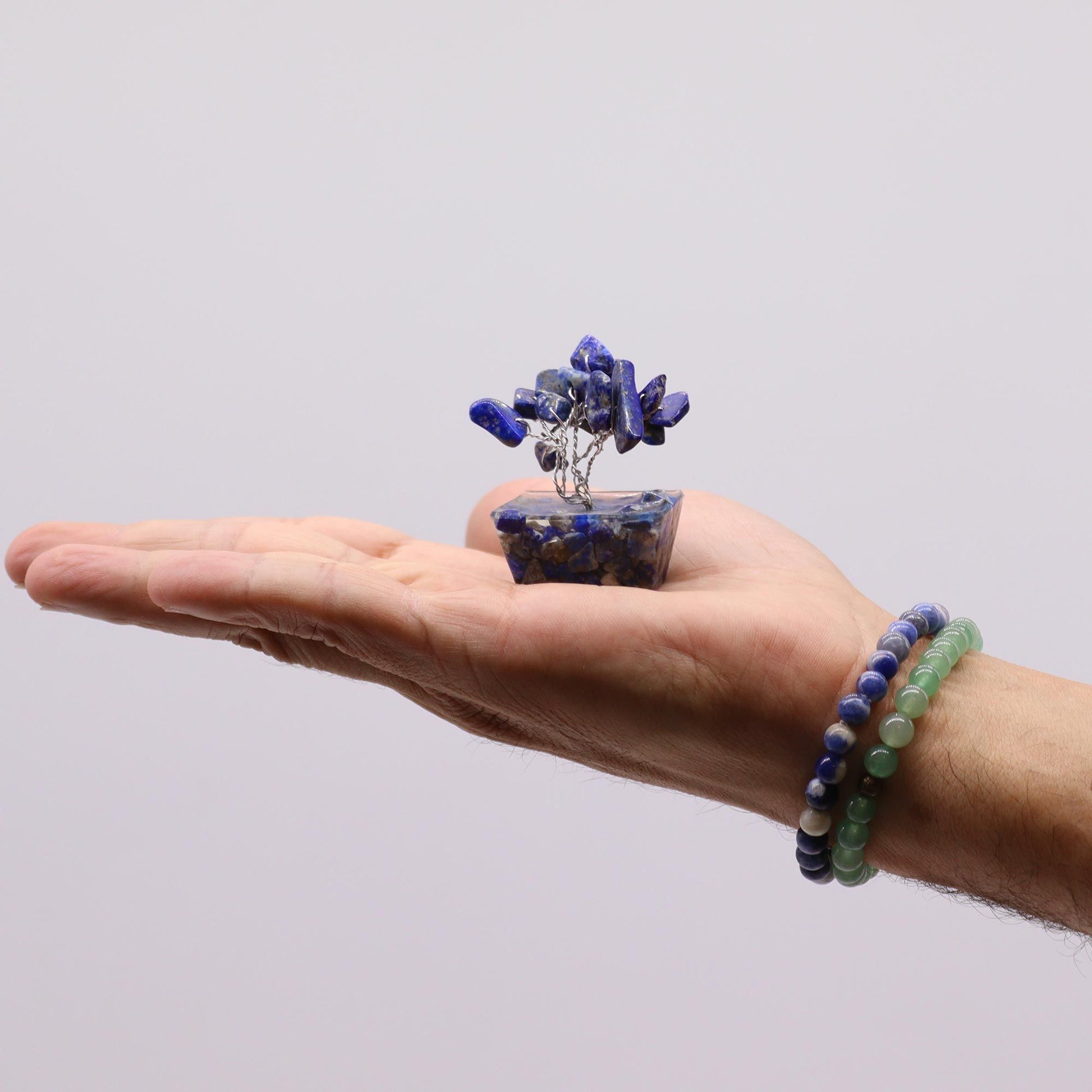 Mini Gemstone Tree On Orgonite Base - Sodalite (15 stones) AW Dropship UK