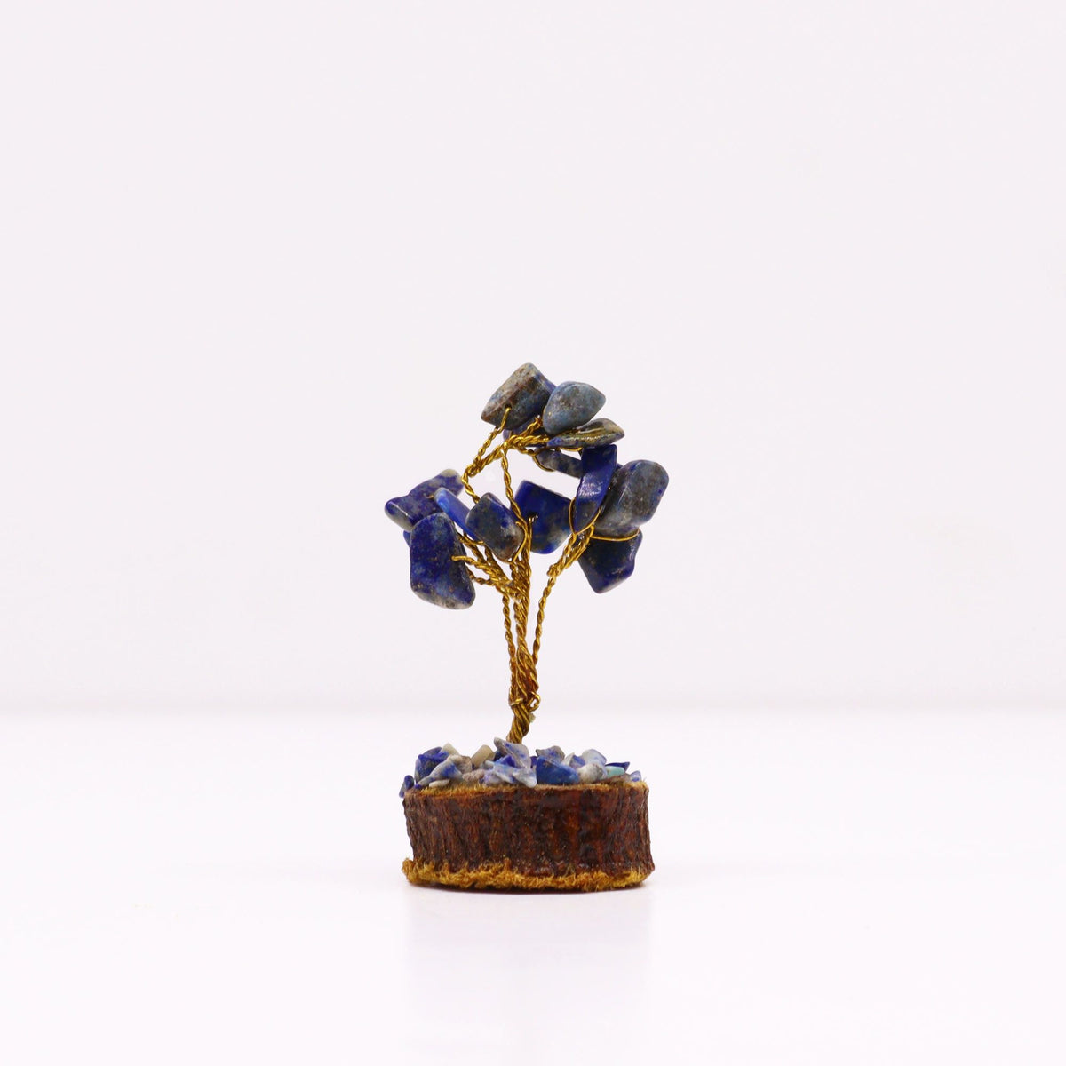 Mini Gemstone Tree On Wood Base - Sodalite (15 stones) AW Dropship UK