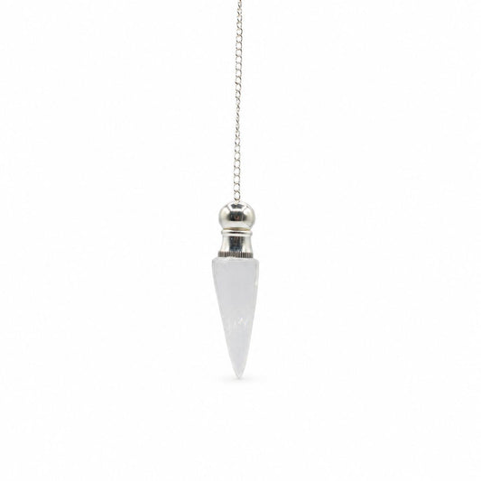 Secret Cavity Discovery of Truth Pendulum - Clear Quartz - Silver Plated AW Dropship UK
