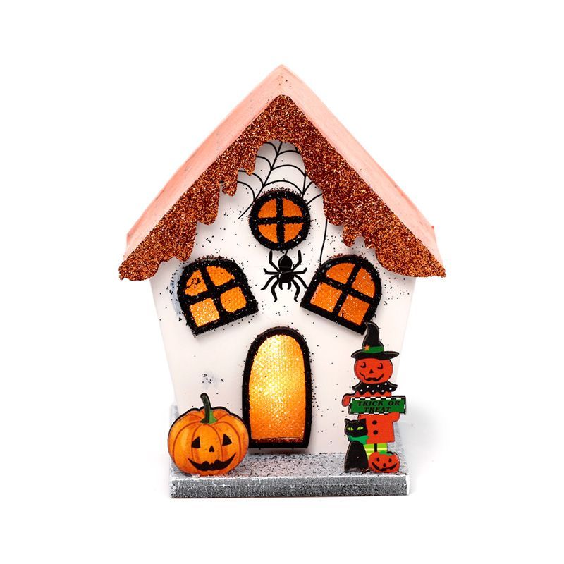 Spooky Spider Pumpkin House Halloween LED Decoration AW Dropship UK