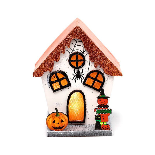 Spooky Spider Pumpkin House Halloween LED Decoration AW Dropship UK