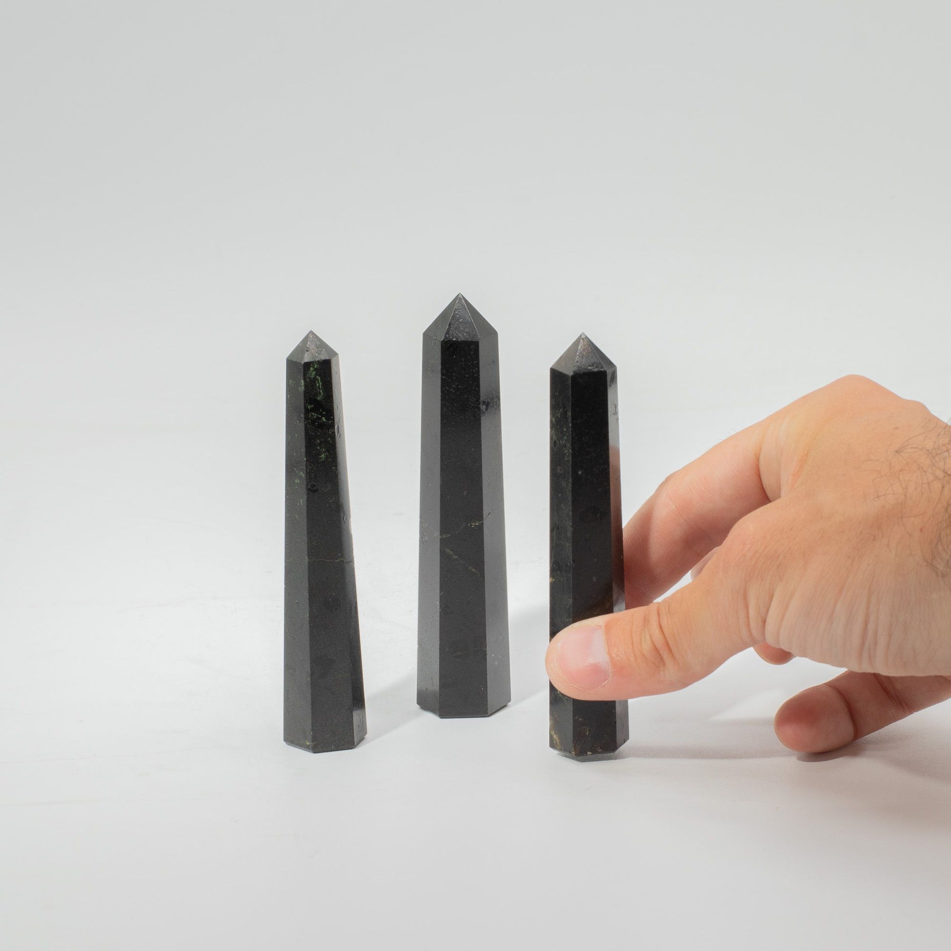 Gemstone Six Face Obelisk Point approx 11cm - Black Tourmaline AW Dropship UK