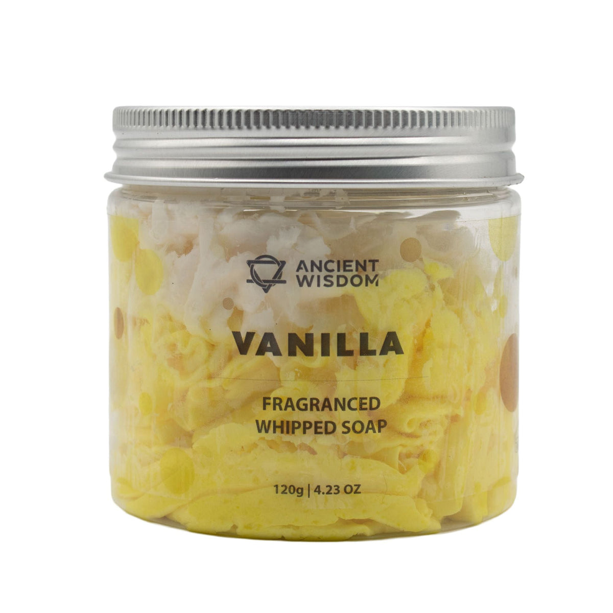 Sweet vanilla scented whipped soap