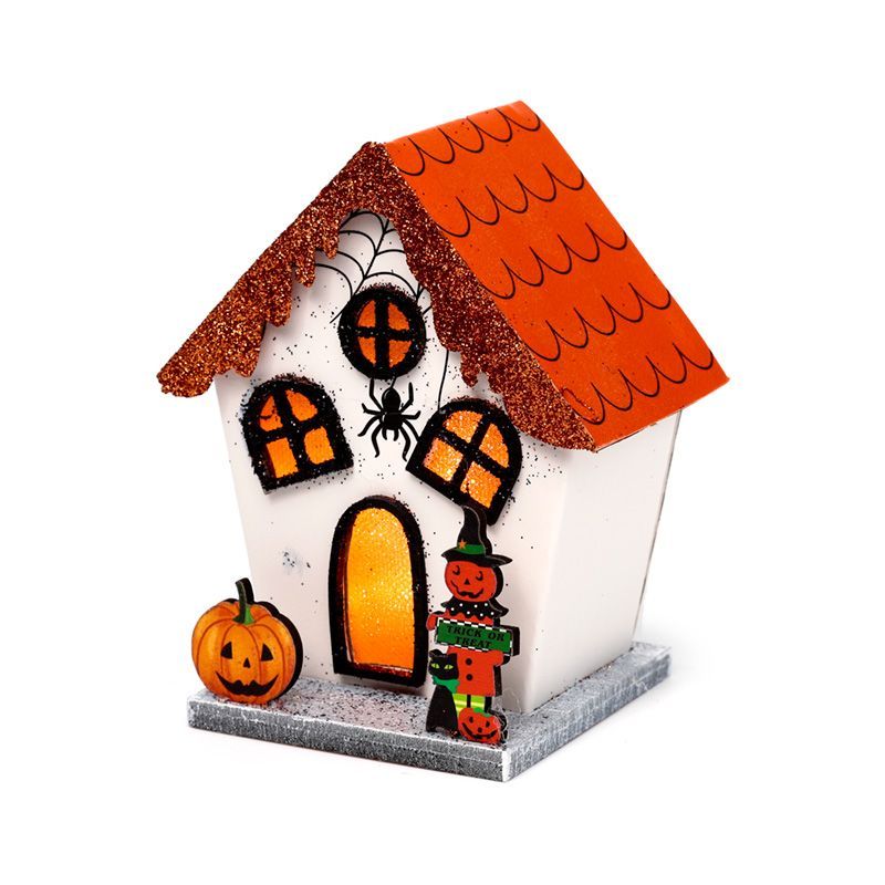 Spooky Spider Pumpkin House Halloween LED Decoration AW Dropship UK
