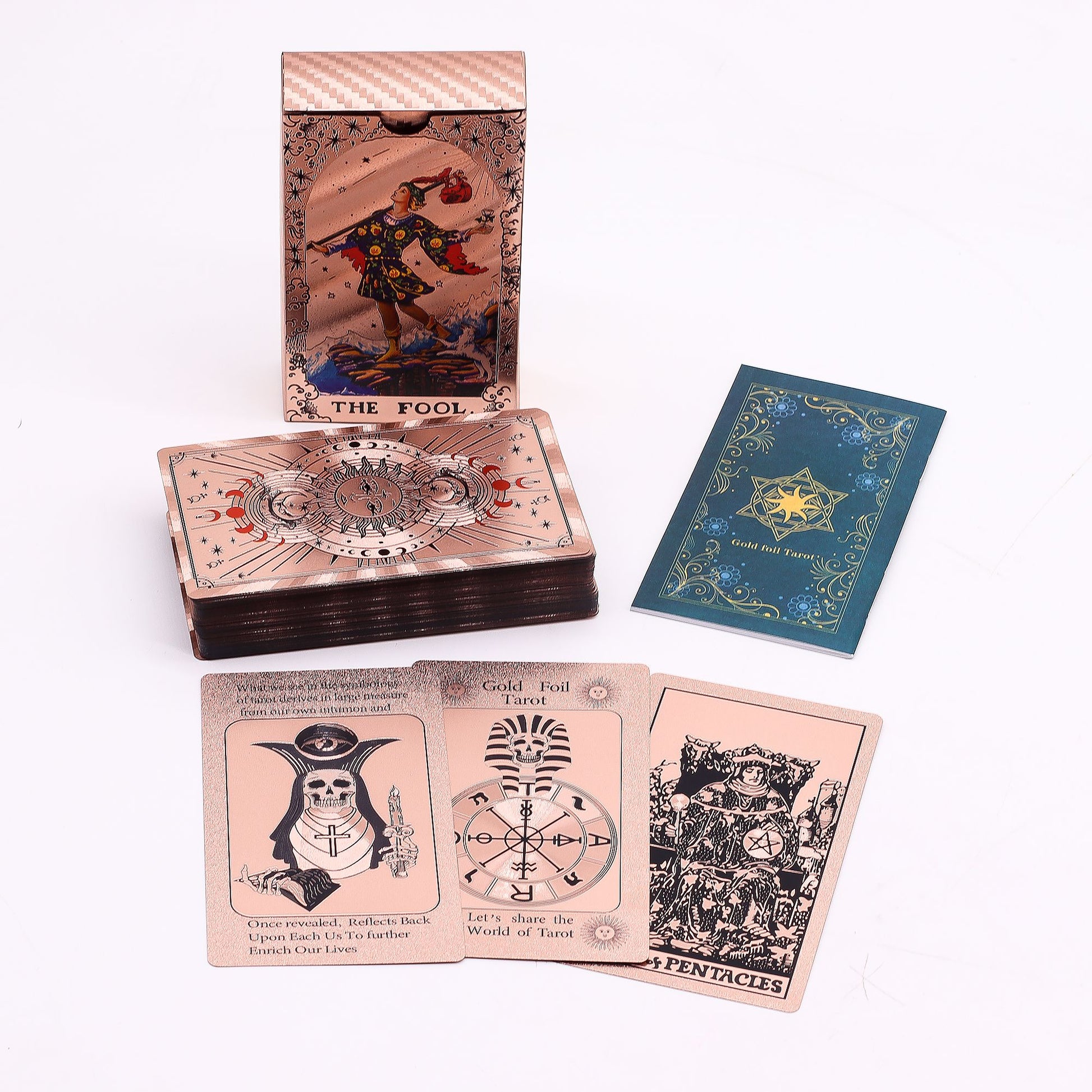 Rose Gold Foil Tarot Card Set - Moon Phase - with booklet AW Dropship UK