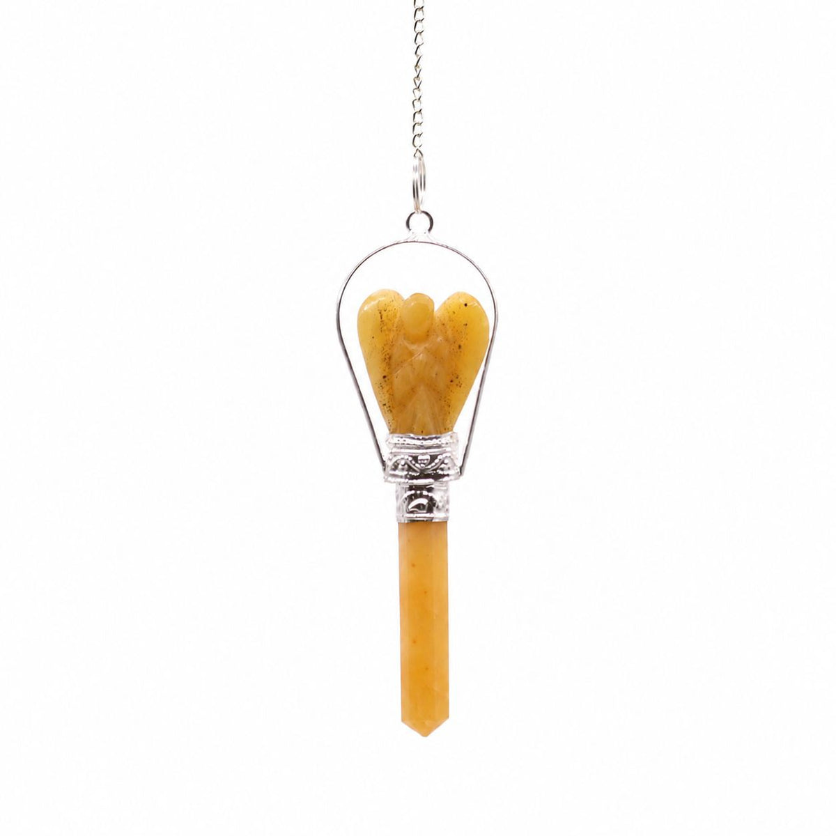 Angel Pendulum with Ring- Yellow Quartz AW Dropship UK