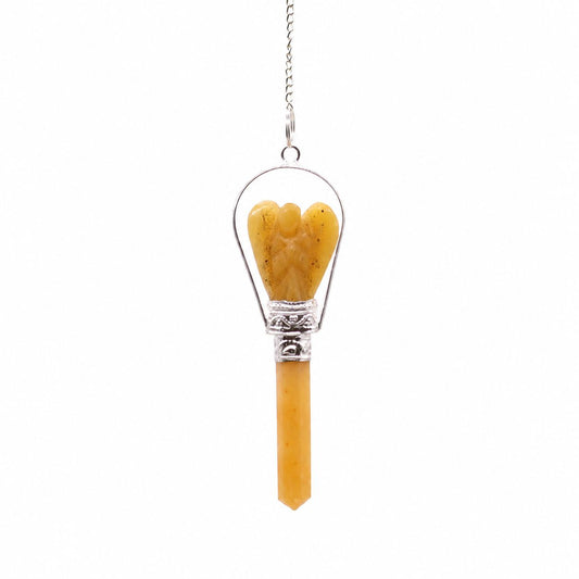Angel Pendulum with Ring- Yellow Quartz AW Dropship UK