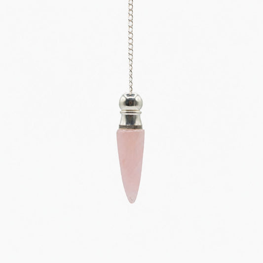 Secret Cavity Discovery of Truth Pendulum - Rose Quartz - Silver Plated AW Dropship UK