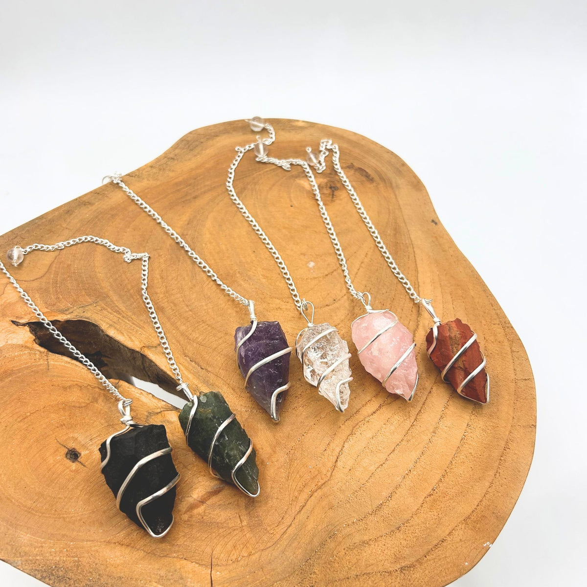 Raw Gemstone Pendulum - Rock Quartz AW Dropship UK