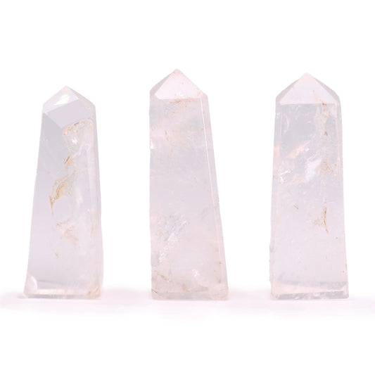 Gemstone Obelisk Point approx 5cm - Clear Quartz AW Dropship UK
