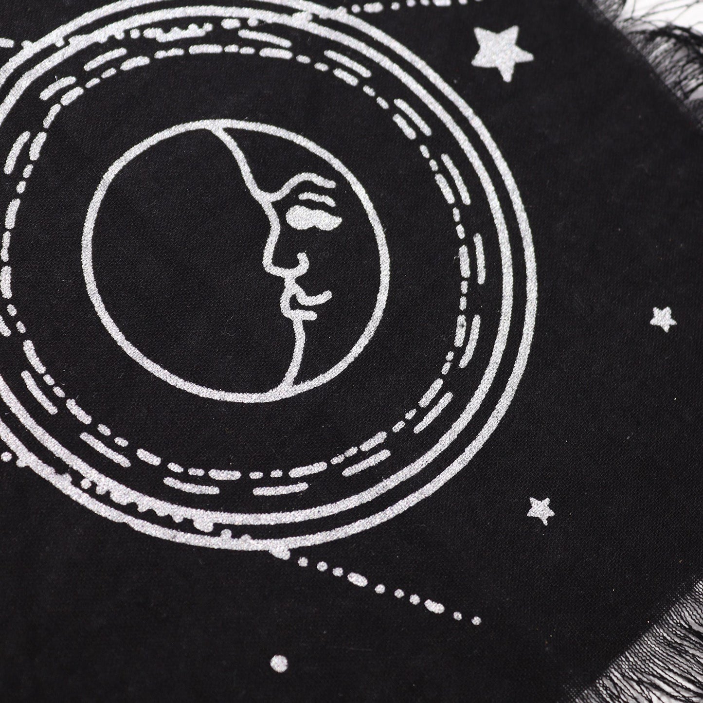 Esoteric Fringed Altar Cloth -  Moon & Sun Chart AW Dropship UK