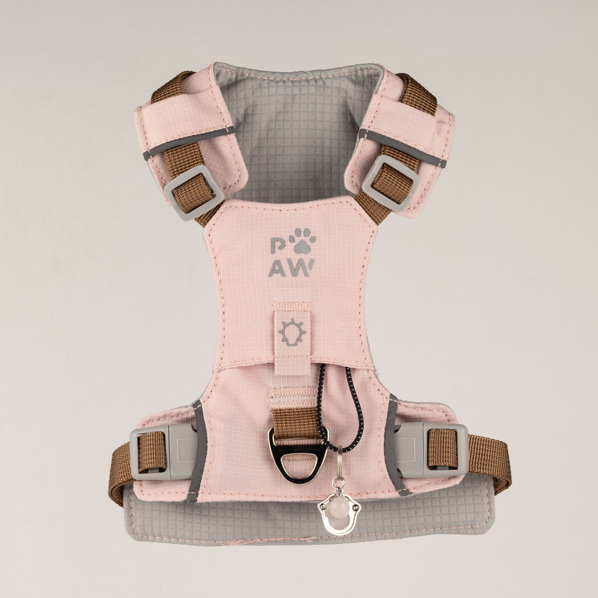 PAW - S (4-8Kg) Dog Step-in Guardian Harness with Reflective Mesh - Soft Pink - Rose Quartz Charm AW Dropship UK